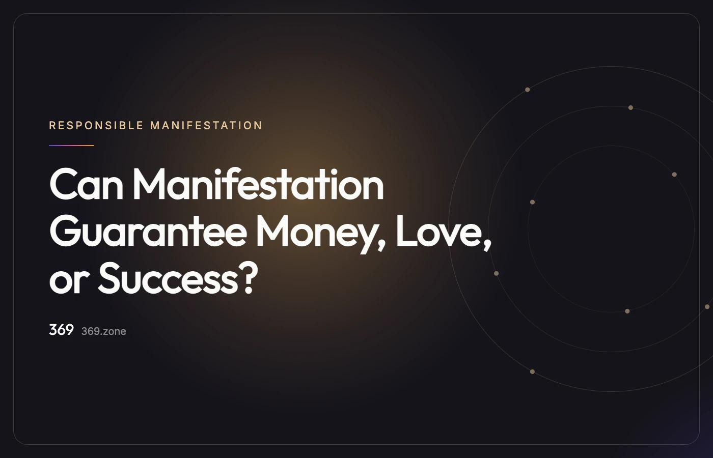 Illustration for “Can Manifestation Guarantee Money, Love, or Success?”