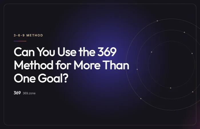 Illustration for “Can You Use the 369 Method for More Than One Goal?”