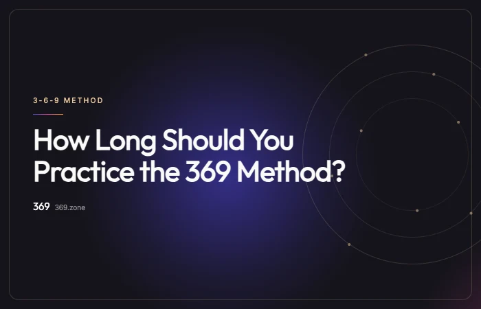 Illustration for “How Long Should You Practice the 369 Method?”