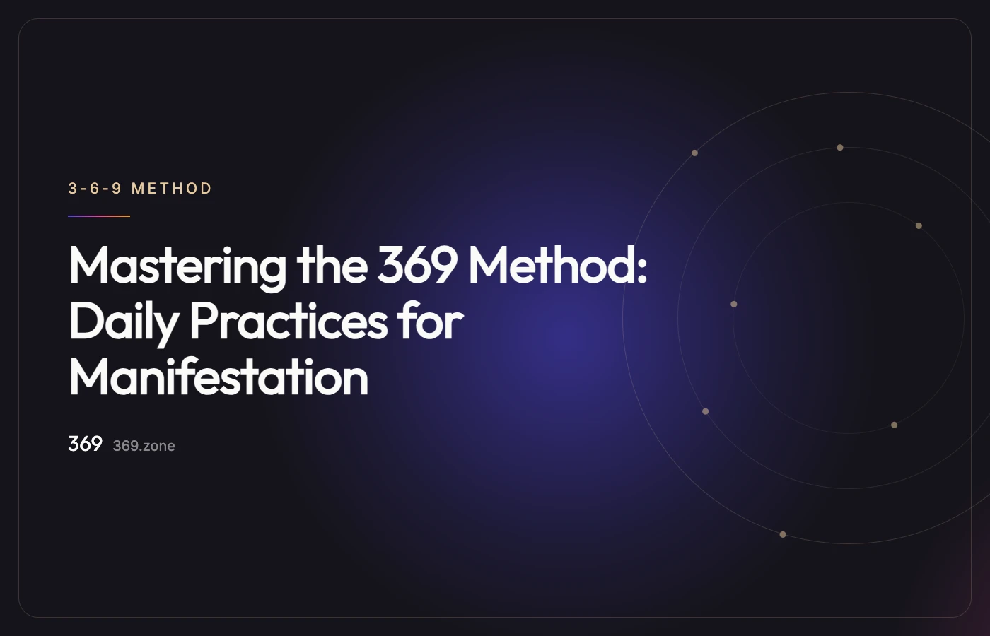 Illustration for “Mastering the 369 Method: Daily Practices for Manifestation”