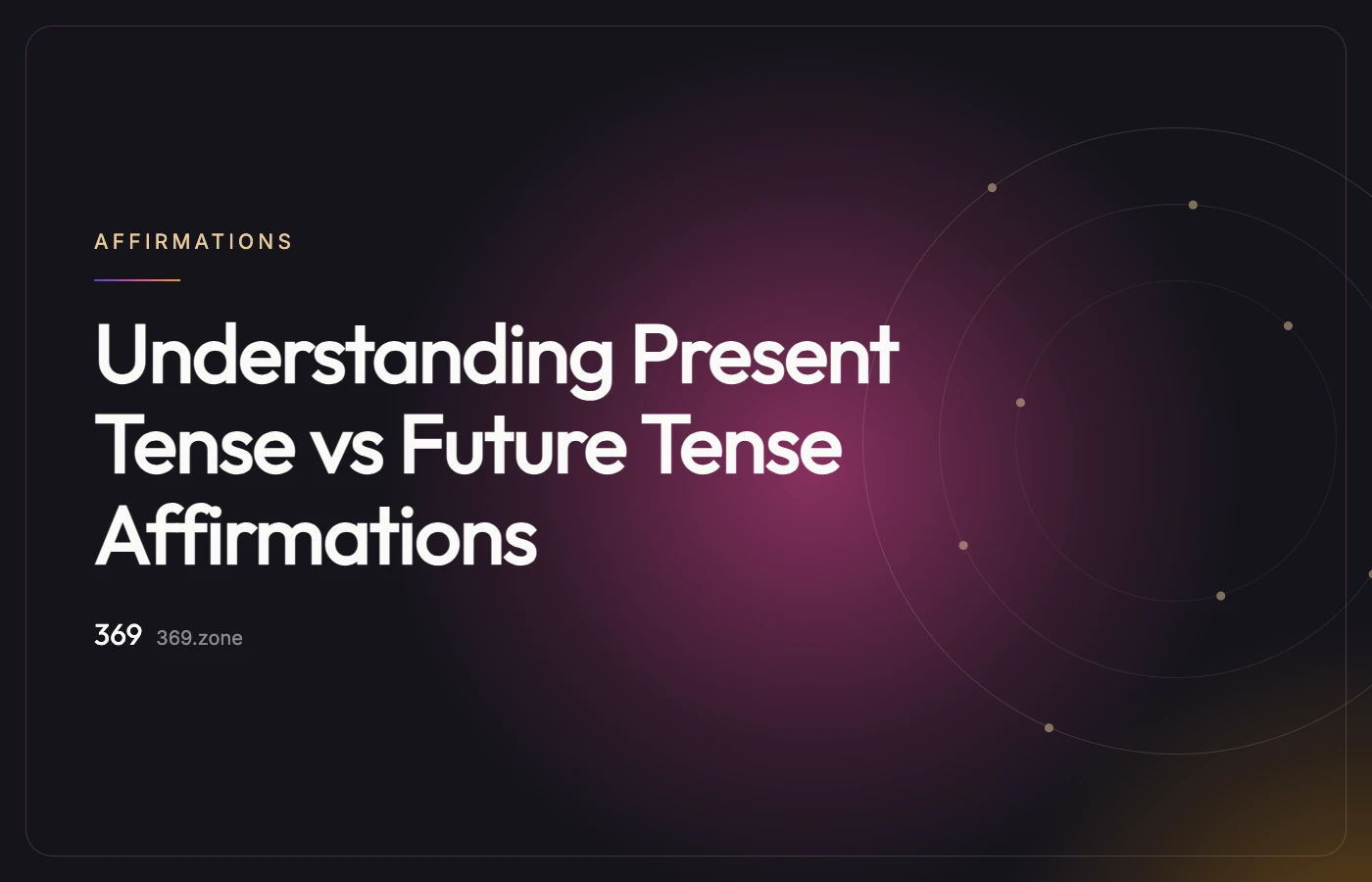 Illustration for “Understanding Present Tense vs Future Tense Affirmations”