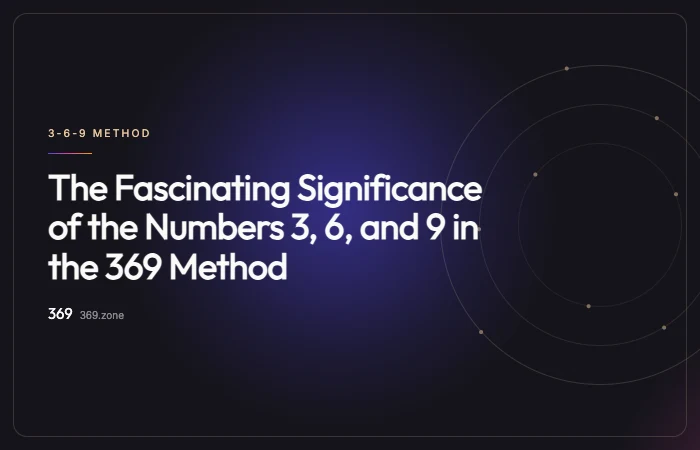Illustration for “The Fascinating Significance of the Numbers 3, 6, and 9 in the 369 Method”